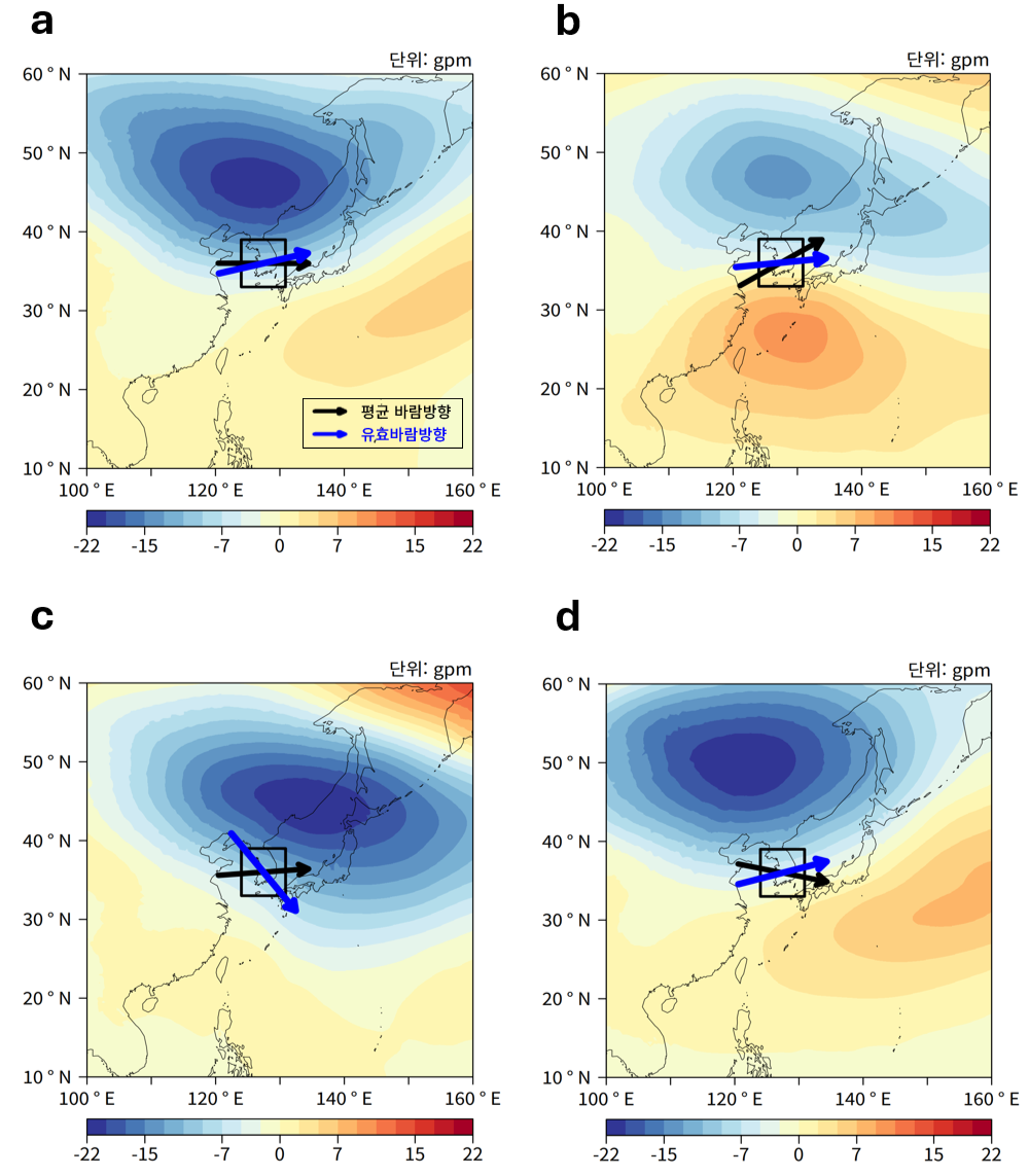 Wind Directions for Effective PM10 Advection over the Korean Peninsula